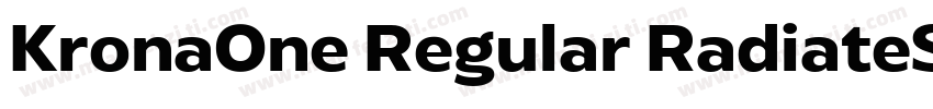 KronaOne Regular RadiateSans Bold字体转换